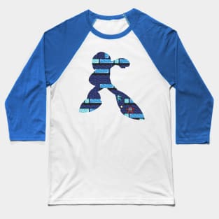 Mega Man - Background Cutout v.2 Baseball T-Shirt